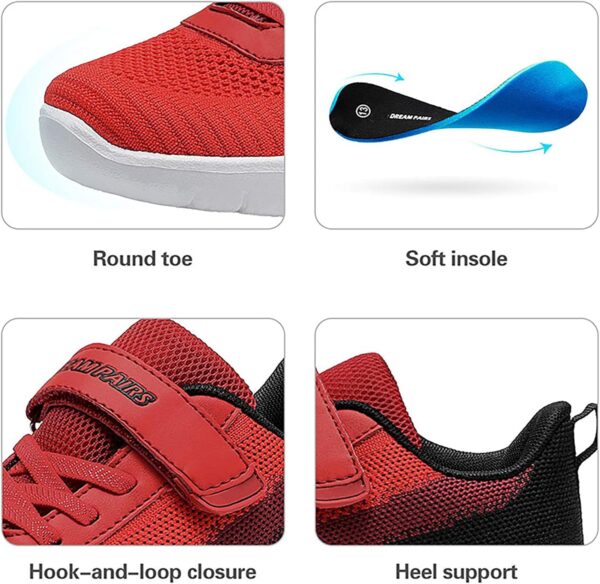 DREAM PAIRS Boys Girls Shoes Kids Tennis EZ-Ons MagicZips Athletic Running Walking Sneakers