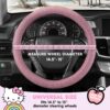 Hello Kitty Steering Wheel Cover, Official Sanrio Car Steering Wheel Cover with Universal Size 14.5-15, Cute Pink Steering Wheel Cover for Women, Hello Kitty Car Accessories (Hello Kitty Pink)