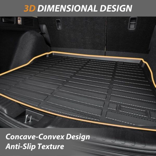 AIPOIL® Floor Mats & Cargo Liner Set for Kia Seltos 2024 2025 (Cargo Liner Only Fit The Upper Layer) All Weather Protection TPE Anti-Slip Automotive Full Set Custom Car Mats Accessories - Black