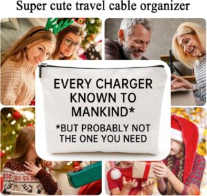 Travel Cable Organizer Pouch Electronic Accessories Carry Case Portable Waterproof Storage Bag, Gift for Gadget Lovers or Frequent Flyers, Christmas Gifts for Dad, Husband, Man, Mum, Sisters