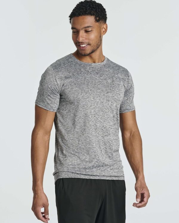 Real Essentials 5 Pack: Men’s Short Sleeve Dry Fit Active Crew Neck T Shirt - Athletic Running Gym Workout Tee Tops