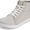 WHITIN Women's Wide High-Top Canvas Barefoot Sneakers | Minimalist Street-Ready Fit | Comfort-Forward Ankle Support