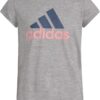 adidas Girls' Short Sleeve Aeroready Poly Scoop Neck Tee T-Shirt