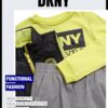 DKNY Baby Boys' Pants Set - 3 Piece Insulated Puffer Vest, Long Sleeve Shirts and Pants for Boys (Infant Sizes: 12M-4T)