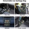 Car Trash Can Bin for Car Back Seat Leak Proof, Cute Car Trash Bag Hanging, Vehicle Trash Can for SUV Truck Van, Automotive Car Garbage Cans Front Seat Cow Print, 220908-11