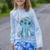 Disney Lilo & Stitch Girls French Terry Crossover Hoodie Toddler to Big Kid