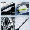 AstroAI Windshield Snow Cover, Windshield Cover for Ice and Snow 4-Layer Protection for Snow, Ice, UV, Frost Wiper & Mirror Covers, Windproof Sunshade Cover for Cars, Sedans, and Compact SUVs (Middle)