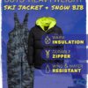 iXtreme Boys' Snowsuit - 2 Piece Heavyweight Insulated Ski Jacket and Snow Bib (12M-7)