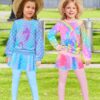 Kids 2 Piece Outfits Girls Stylish Tops Long Sleeve Fashion Sweatshirts and Sweatpants, Girls Clothes Set Size 4-9