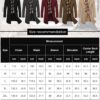 COOFANDY Men's Wool Blend Coat with Detachable Plaid Scarfs Notched Collar Single Breasted Pea Coat Trench Overcoat