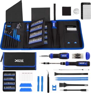 XOOL 200 in 1 Precision Screwdriver Kit, Electronics Repair Tool Magnetic Driver Kit with 164 Bits, Flexible Shaft, Extension Rod for Computer, iPhone, Laptop, PC, PS4, Xbox, Nintendo