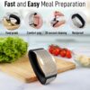 Zulay Stainless Steel Garlic Press Rocker Set - Premium Garlic Mincer Garlic Crusher - New Innovative Garlic Crusher with Peeler and Scraper - Comfortable Grip (Black)