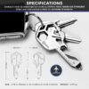 Geekey Multi-tool | Original Key Shaped Pocket Tool | Stainless Steel Keychain Utility Gadget | 16+ Tools | TSA Safe Multitool | Gift for Christmas, Men, Women, Valentine's, Birthday, Father