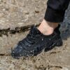 ulogu Waterproof Shoes for Men Women Non Slip Work Sneakers Food Service Water Resistant Slip on Walking Shoes Black