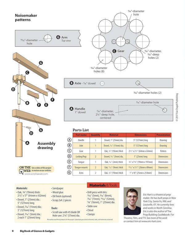 Big Book of Gizmos & Gadgets: Expert Advice and 15 All-Time Favorite Projects and Patterns (Fox Chapel Publishing) Step-by-Step Wooden Mechanical Marvels, with a Full-Size Pull-Out Pattern Pack
