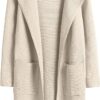 ANRABESS Women's Open Front Knit Lightweight Cardigan Casual Long Coatigan Sweater Lady Jacket Coat 2025 Fall Outerwear