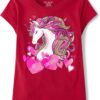 The Children's Place Girls' Lucky Girl Graphic Short Sleeve Tee