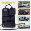 Universal Tactical Car Seat Back Organizer Bag Tactical Molle Vehicle Organizers Panel Vehicle Protector Organizers with 5 Detachable Pouches for Car Truck Ford Jeep (Black)