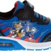 Josmo Kids Sonic the Hedgehog Sneakers LED Light Up Shoe (Toddler/Little Kid)