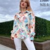 Zeagoo Womens Shirts Button Down Printed Lantern Long Sleeve Blouse Fashion Casual Tops 2025