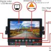 7" 1080P AHD Wired Reverse Rear View Backup Camera System,Guide line,IP69K No Water Leakage Camera, Night Vision, Vibration-Proof 10G for Tractor/Truck/Excavator/Caravan/Skid Steer/Heavy Equipment