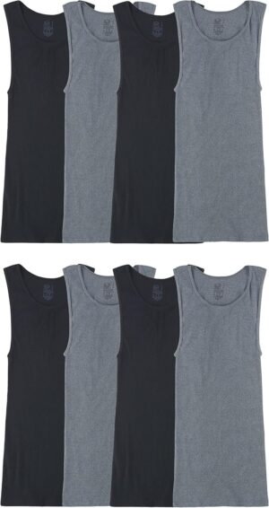 Fruit of the Loom Men's Sleeveless Tag Free Moisture Wicking Tank A-Shirt