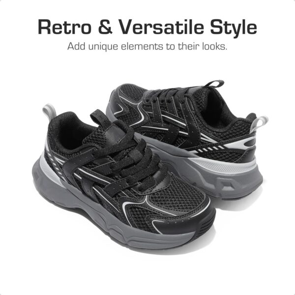 DREAM PAIRS Boys Girls Shoes Kids Sneakers Tennis Running Shoes Lace-up Unisex LilLegends Lightweight Breathable Walking Shoes