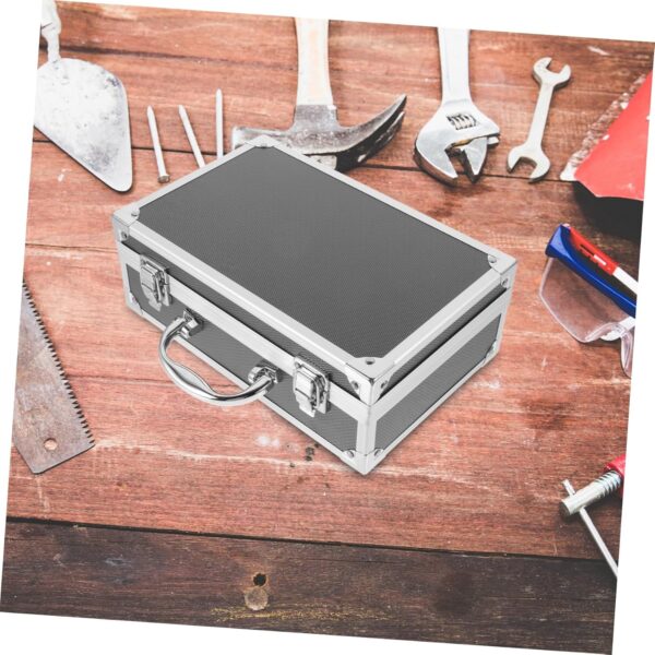 Uonlytech Portable Aluminium Alloy Tool Storage Box Handheld Multifunctional Tool Case for Gadgets Electronics and Small Instruments Compact Size with