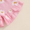 BemeyourBBs Summer Toddler Girl Clothes Baby Girl Ruffle Sleeveless Shirt with Buttons Bow Bloomers Shorts Set Cute Outfits