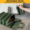 Tool Bag Roll Up, UUP Heavy Duty Rolled Empty Tool Storage Organization, Portable Foldable Rollup Organizer with 2 Small Pouches, Rollable Carrying Toolbag, Dad Men Mechanic Birthday Gifts, Army Green