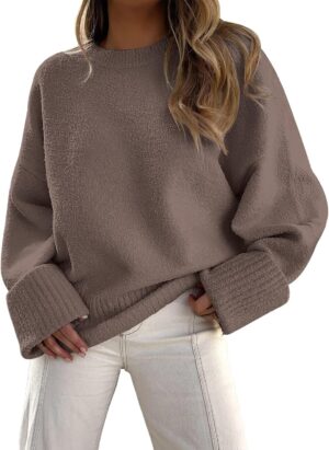 LILLUSORY Women's Oversized Sweaters Fuzzy Chunky Warm Pullover Sweater