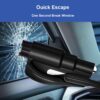 3PCS Car Emergency Window Glass Breaker Seatbelt Cutter Keychain, Upgraded Car Safety Hammer with Car Safety Escape Tool for Family Rescue