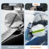 AstroAI Windshield Snow Cover, Windshield Cover for Ice and Snow 4-Layer Protection for Snow, Ice, UV, Frost Wiper & Mirror Covers, Windproof Sunshade Cover for Cars, Sedans, and Compact SUVs (Middle)