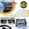 RV Backup Camera Wireless Install-Free 2-Cameras: Magnetic Shockproof with 2 Iron Brackets 7 Inch Rear View Camera for Trailer Truck - Solar Reverse Camera Recording Stable Signal - AMTIFO A9