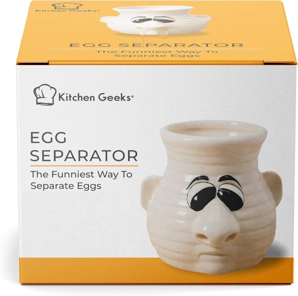 Egg Separator Funny Kitchen Gadget - Fun Snot Nose Egg Separator Tool Useful For Cooking And Baking White