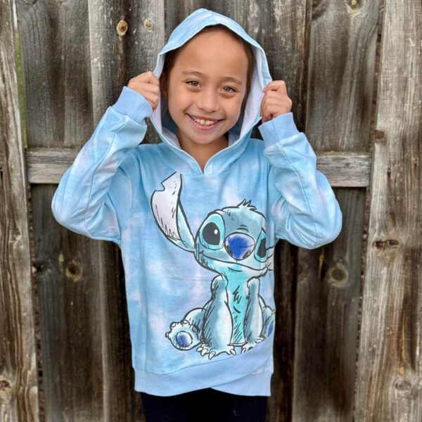 Disney Lilo & Stitch Girls French Terry Crossover Hoodie Toddler to Big Kid