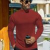 Ekouaer Men's Mock Turtleneck Long Sleeve Turtle Neck Shirts Lightweight Undershirt Thermal Pullover Sweater