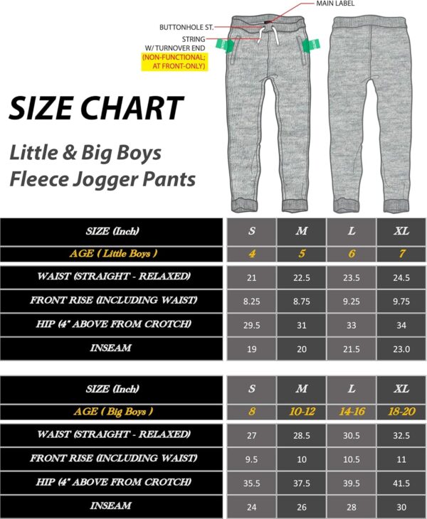 Southpole Boys' Active Basic Fleece Jogger Pants