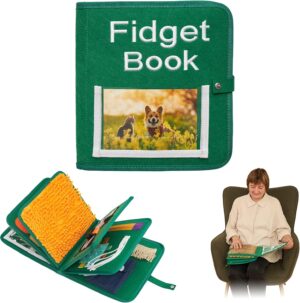 Fidget Book for Elderly | Sensory Products for Seniors | Fidget Gadgets | Sensory Games for Adults | Gifts for Seniors in Nursing Homes | Sensory Gadgets | Calming Activity Book | Fidget Products | v2