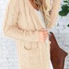 PRETTYGARDEN Women's Open Front Cardigan Sweaters Fall Fashion Button Down Cable Knit Chunky Winter Outerwear Coats