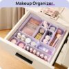 Vtopmart 25 PCS Plastic Drawer Organizers Set, 4-Size Versatile Bathroom and Vanity Drawer Organizer Trays, Storage Bins for Makeup, Bedroom, Kitchen Gadgets Utensils and Office