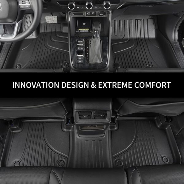 Floor Mats Compatible with 2015-2020 Chevrolet Tahoe/GMC Yukon (Not for XL), Heavy Duty Cargo Mat Chevy Tahoe, TPE Automotive Backrest Mat All Weather Protection Liner Black