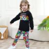 Toddler Kid Girl Clothes Letter Graphic Pullover Sweatshirt + Leggings 2PC Girls Fall Winter Pant Set