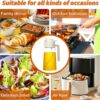 YARRAMATE Oil Sprayer for Cooking, 2 in 1 Olive Oil Dispenser Bottle for Kitchen, 16oz/470ml Premium Glass Oil Bottle, Food-grade Oil Mister for Air Fryer, Salad, Frying, BBQ (Creamy White)