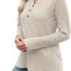 Sweaters for Women Fashion Long Sleeve Tops Pullover V Neck Casual Loose Sweatshirt