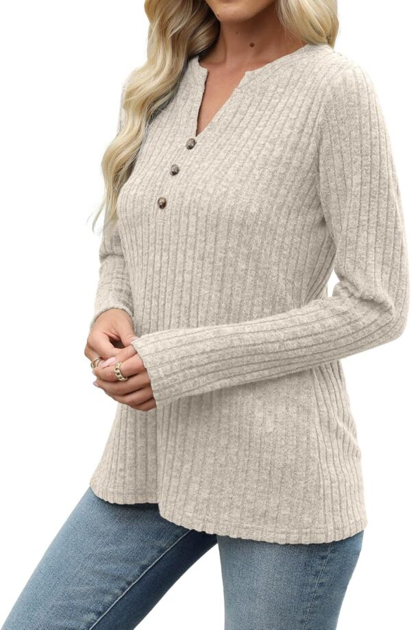 Sweaters for Women Fashion Long Sleeve Tops Pullover V Neck Casual Loose Sweatshirt