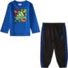 adidas Boys 2-piece Long Sleeve Poly Mélange Tee and Joggers Set