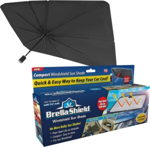 Ontel Brella Shield by Arctic Air, Car Windshield Sun Shade, One-Size (31x57"), As Seen on TV