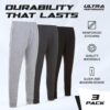 Ultra Performance 3 Pack Mens Joggers Mens Athletic Sweatpants with Pockets for Men, Small - 5X