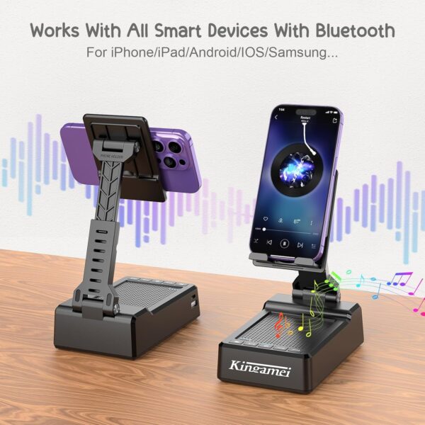 Birthday Gifts for Him Men,Portable Mens Gifts Cell Phone Stand with Wireless Multifunctional Bluetooth Speaker and Anti-Slip Base HD Surround Sound,Unique Valentines Day Gifts for Mens